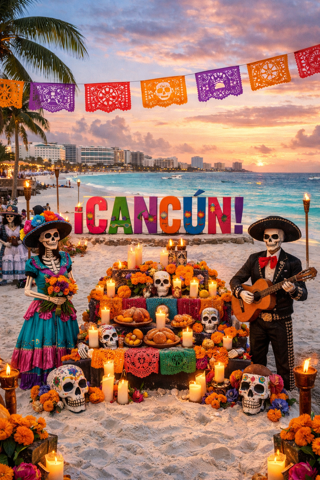 Entre Calaveras y Playas Dia de Muertos con Cancún